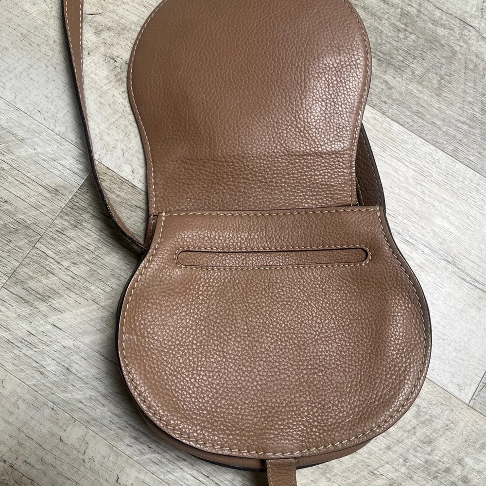Chloe Brown Crossbody Bag with Gold Accents - Picture 7 of 15